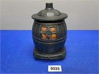Black Pot Belly Stove Cookie Jar (Has Chips)