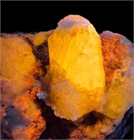 444 GM Fluorescent Marialite Crystal On Matrix