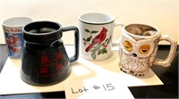 Vintage Coffee Mug Lot (4)