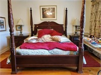 KING SIZE 2 SINGLES POSTER BED WITH KINGS DOWN