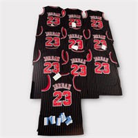 LOT OF 10 MICHAEL JORDAN SIGNED PINE JERSEYS W/COA