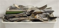 Estate Lot of Sterling and Silver Plated Flatware