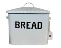 Modern Primitive Enamelware Bread Box with Lid