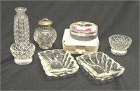 Group early crystal table pieces