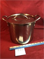 Stock pot, stainless steel, 8"h x 9"