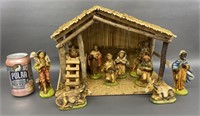 Vintage Italian Nativity set - manger is 13.5"