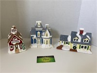 Hand Painted Christmas Decor Buildings
