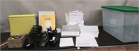 Tote-File Folders, Paper, Markers, Stapler, Misc