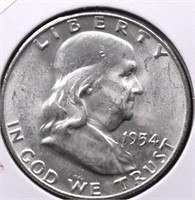 1954 D GEM FBL FRANKLIN HALF DOLLAR