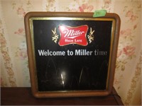 Miller High life lighted sign, untested