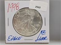 1998 1oz .999 Silver Eagle $1 Dollar