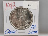 1992 1oz .999 Silver Eagle $1 Dollar