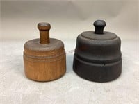 Vintage Wooden Butter Mold Press