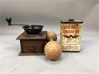 Coffee Grinder Red Wing Oil Can (empty) & More