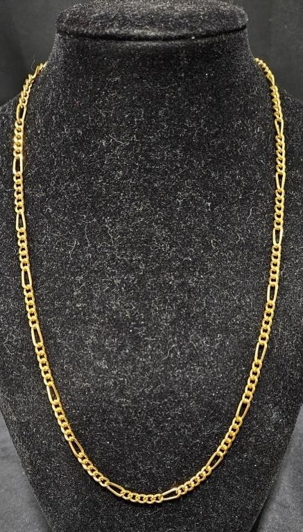 14K GP Chain Necklace & Bracelet Set