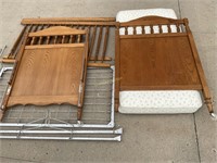 Ash wood baby crib kit, optional mattress