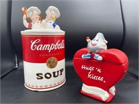 Ceramic Campbell's & Hershey's Cookie/Candy Jars