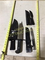 3 large fixed blade knives, Winchester Bowie