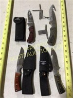 6 used Winchester knives, 2 small pocket knives,