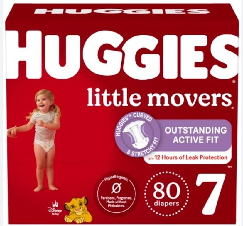 Huggies Little Movers Sz 7 80 Count