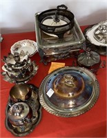 SILVER PLATED DISHES INCLUDING EALES, COLONIAL,