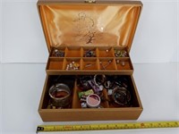Vintage Jewelry Box & Content