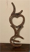 “Love” Made from Horse Shoes 15”x6”