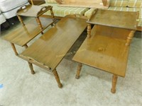 maple coffee table & 2 end stands