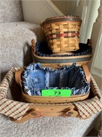 4PC LONGABERGER BASKET LOT