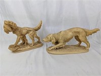 Pair of A. Santini Bird Dog Figurines