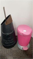Plastic charcoal bucket with metal handle, small