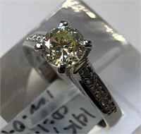 $14000. 14kt. Diamond (1.05ct) Ring (Size 7.5)