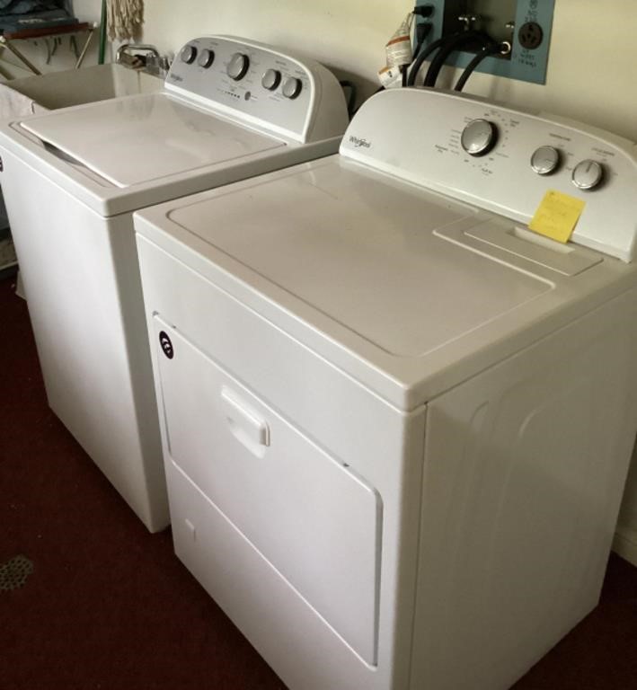 Whirlpool washer and gas dryer