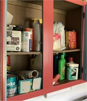 Contents of laundry room cabinets