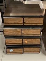 4 stacking VHS storage cabinets