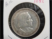 1892 COLUMBUS HALF DOLLAR 90% AU