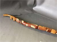 hand carved wooden cane