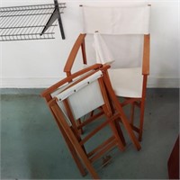 Pair Of Directors Chairs (1 needs repair)
