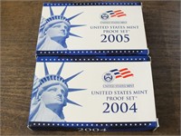 2004 & 2005 UNITED STATES PROOF SETS