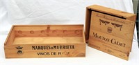 Two Wood Wine Boxes