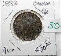 Beautiful 1893 Canadian large cent