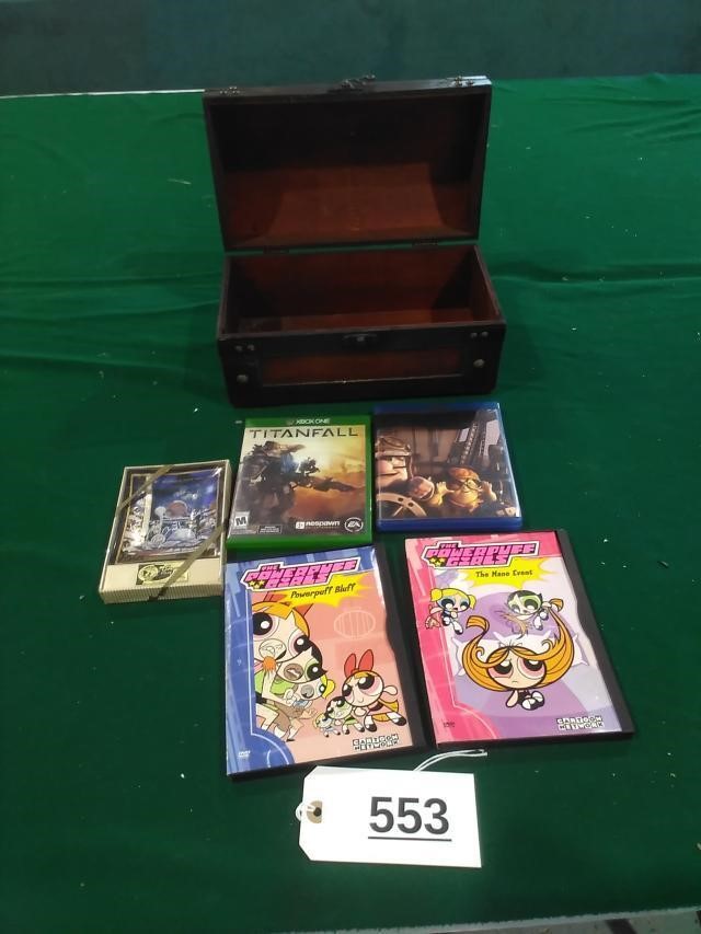 Small Wood Chest, Dvds, XBox One Games, Souvenir
