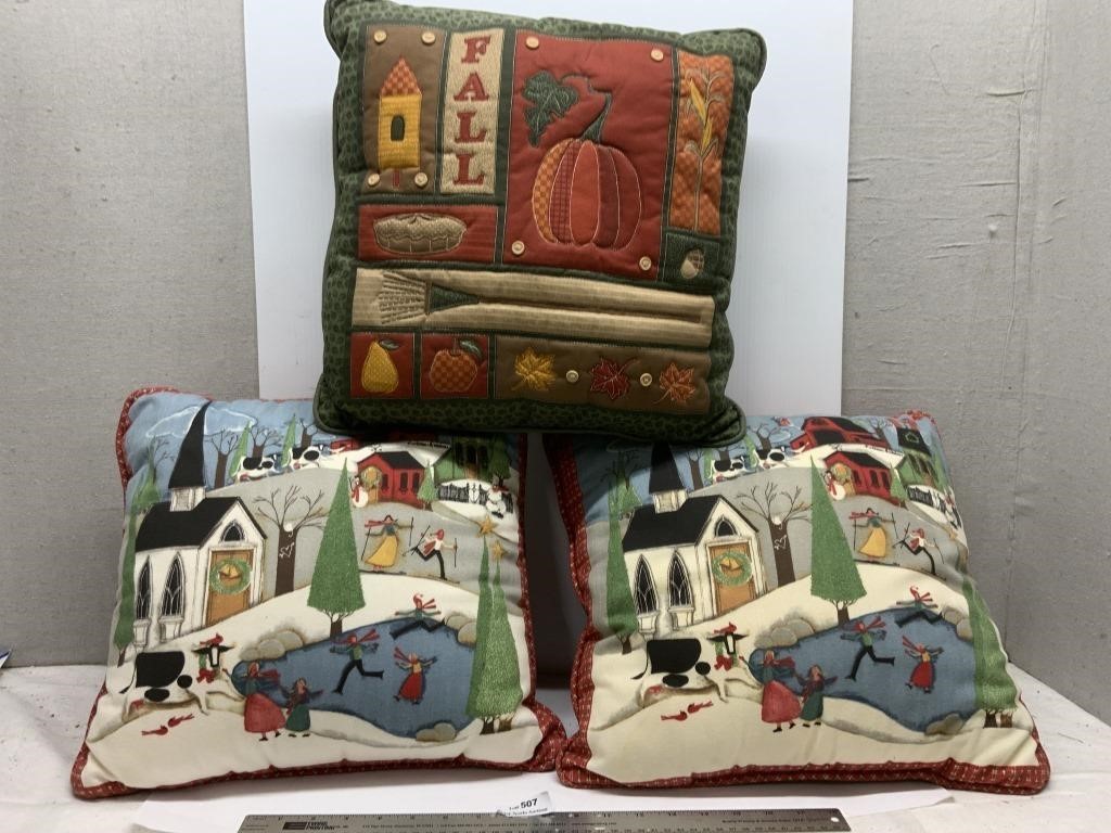 Lot Of Holiday Pillows