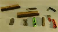 Brass Brushes and Utility Knives