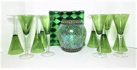 Emerald Stemware with Coordinating Cookie Plate