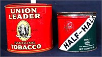 Lot of 2 vintage tobacco tins, inc Union Leader
