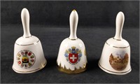 3 Disney Epcot German Switzerland Porcelain Bells