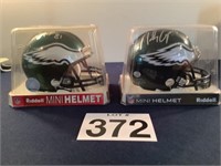 2 Philadelphia Eagle Mini Helmets