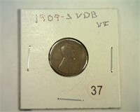 1909-S VDB LINCOLN CENT VF THE KEY DATE RARE