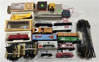 Assortment of Model Trains, Tracks, & Display